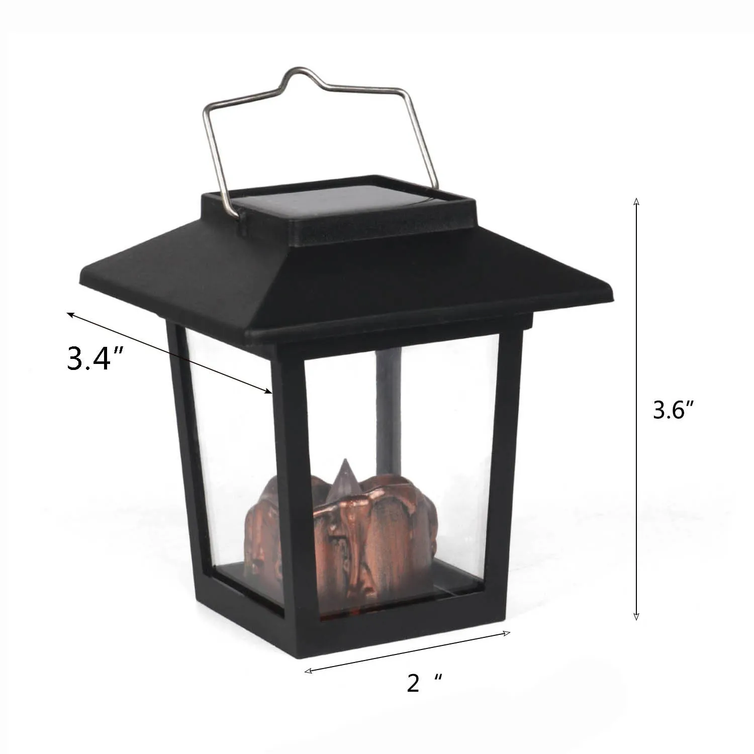 Retro Outdoor Decoration Electronic Hanging Lamp Garden Courtyard LED Portable Candle Solar Lanterns