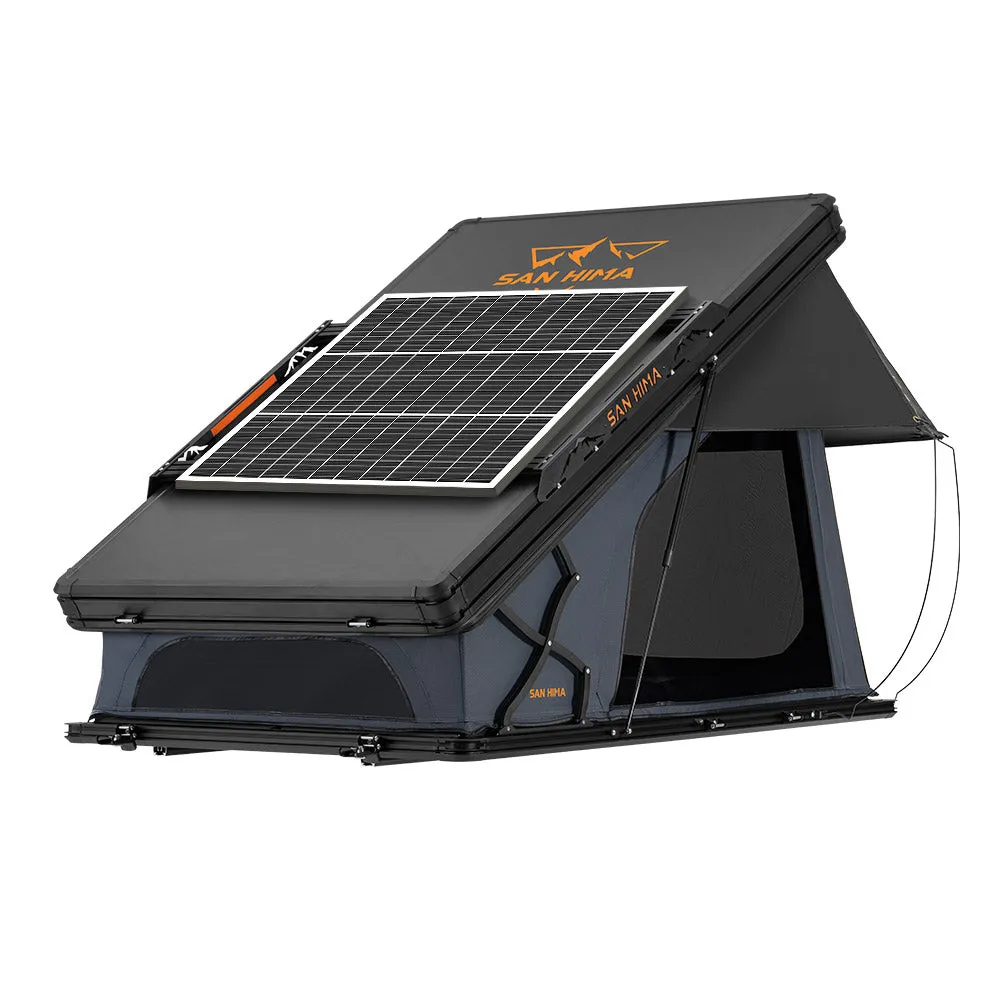 San Hima Kalbarri X Rooftop Tent Hardshell With Ladder   130W Solar Panel