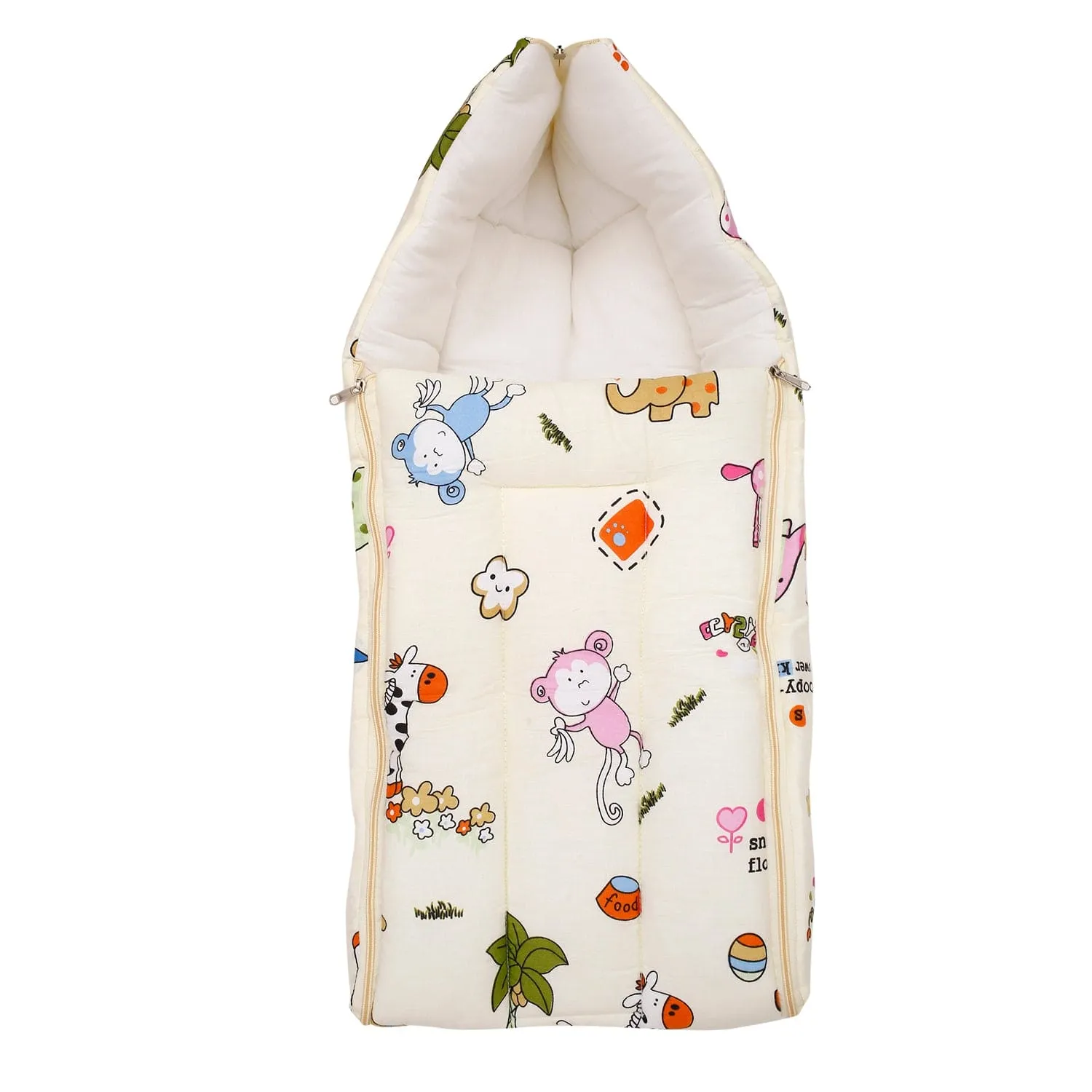 Sleeping Bag I Love Animals Cream