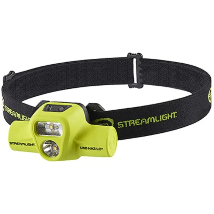 Streamlight USB HAZ-LO Headlamp 61460 Intrinsically Safe USB Rechargeable Spot And Flood Headlamp, Yellow, One Size, 1 Box Each