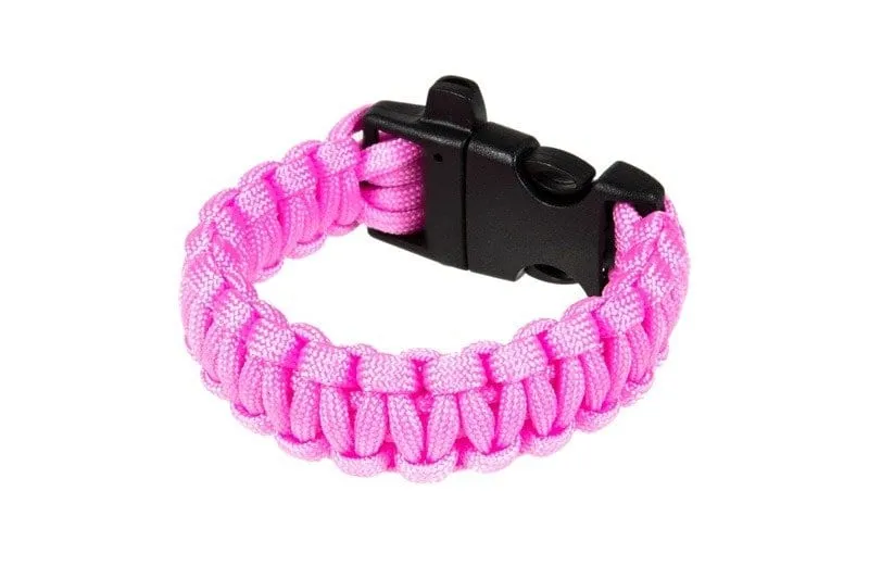 Survival Bracelet (Fastex) - Pink