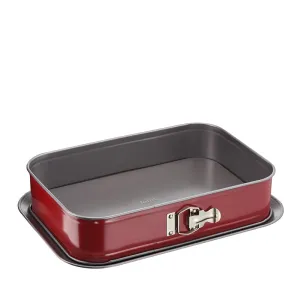 Tefal, Delibake Hinged Oven Dish 36 x 24 cm Carbon Steel Red