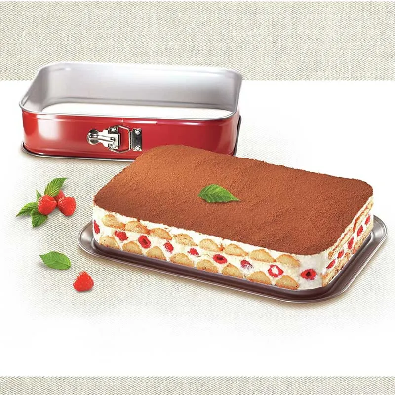 Tefal, Delibake Hinged Oven Dish 36 x 24 cm Carbon Steel Red