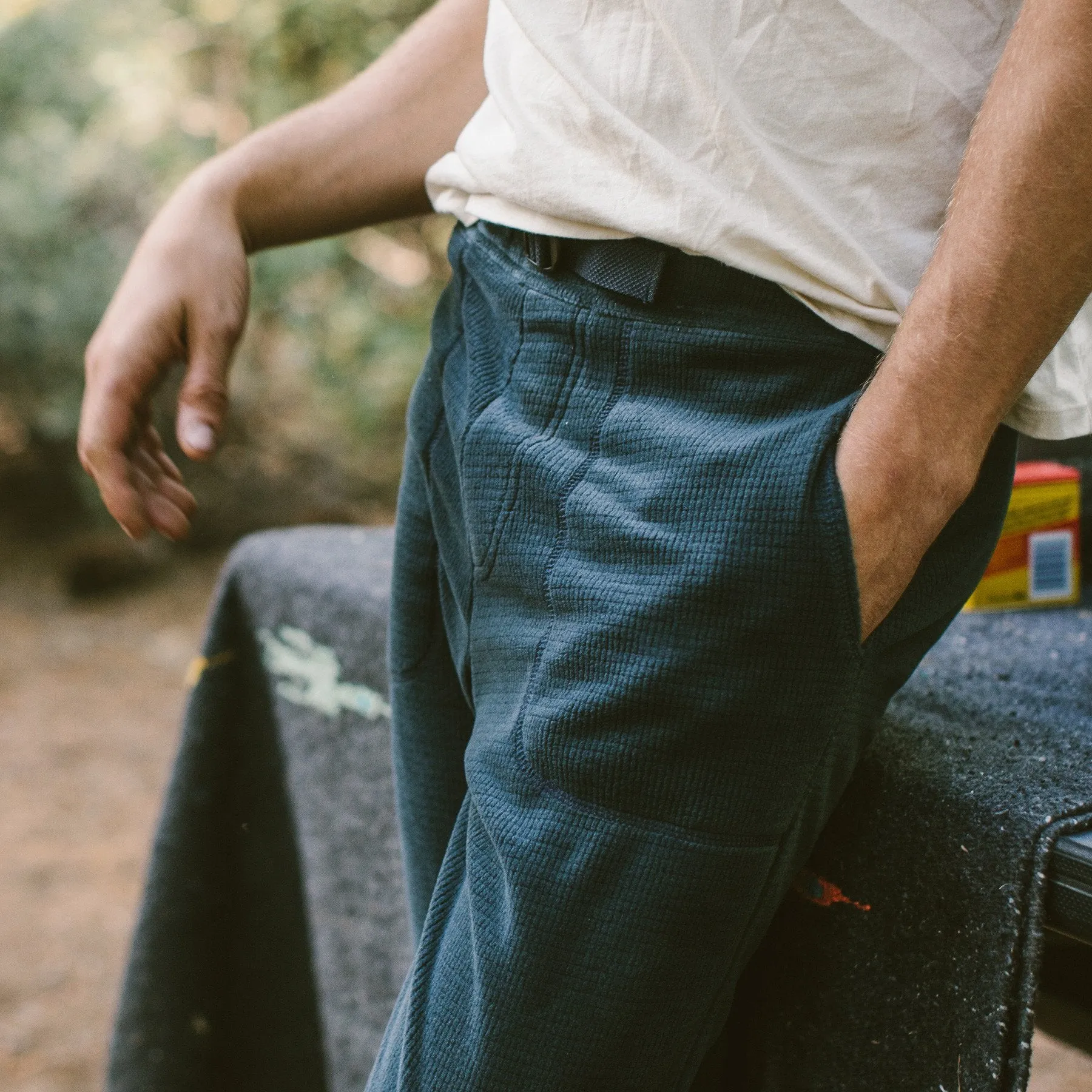 The Pack Pant in Midnight Polartec Fleece