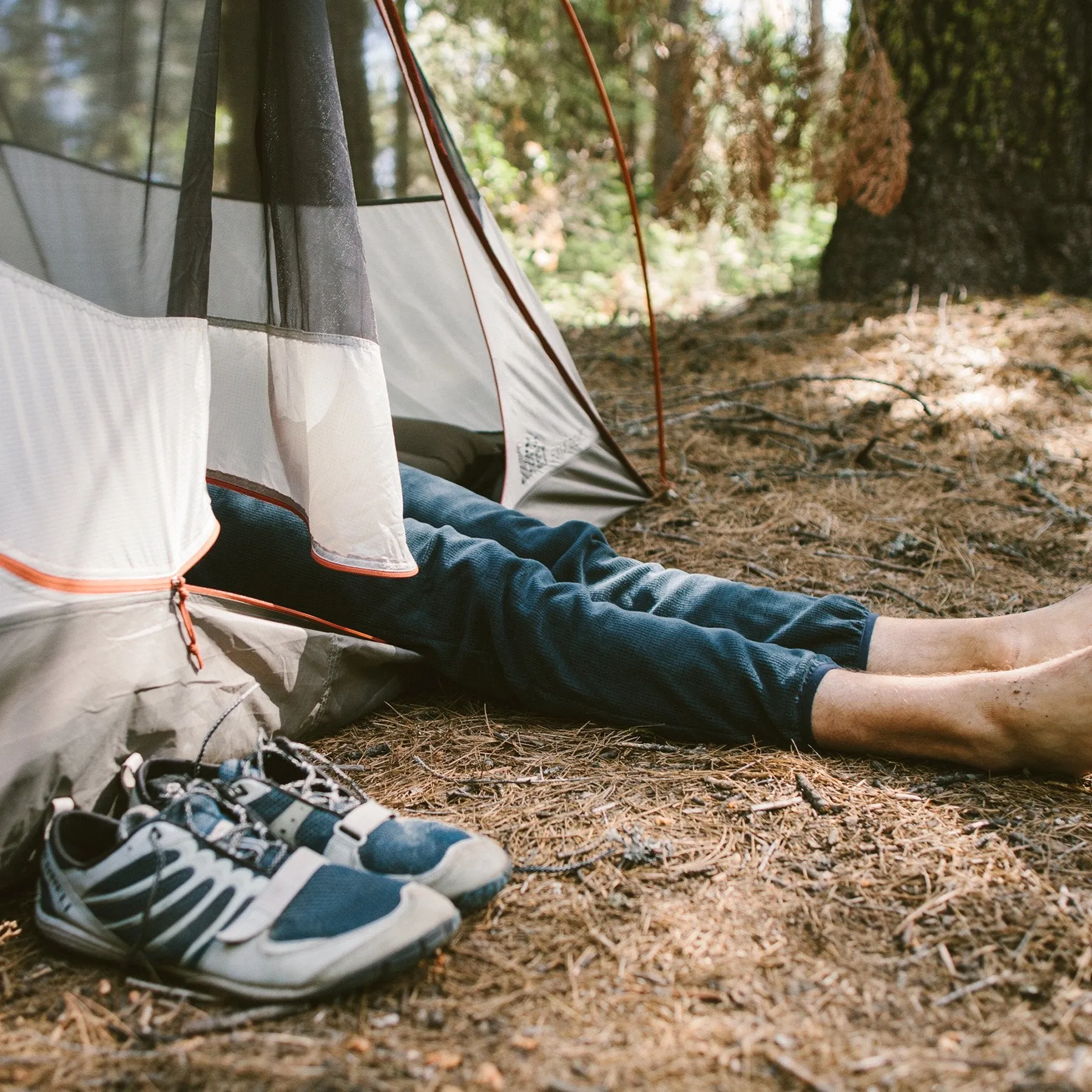 The Pack Pant in Midnight Polartec Fleece