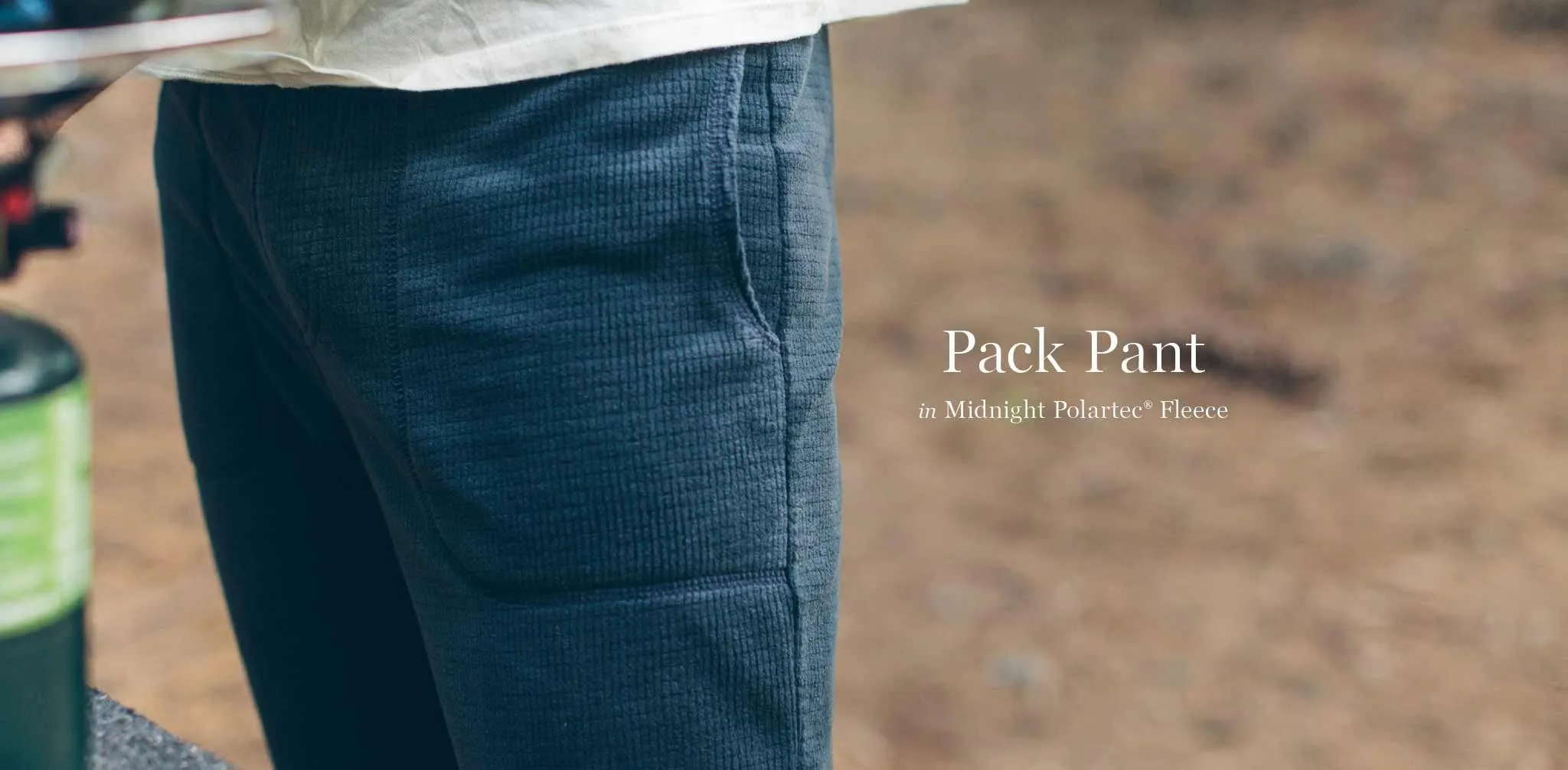 The Pack Pant in Midnight Polartec Fleece