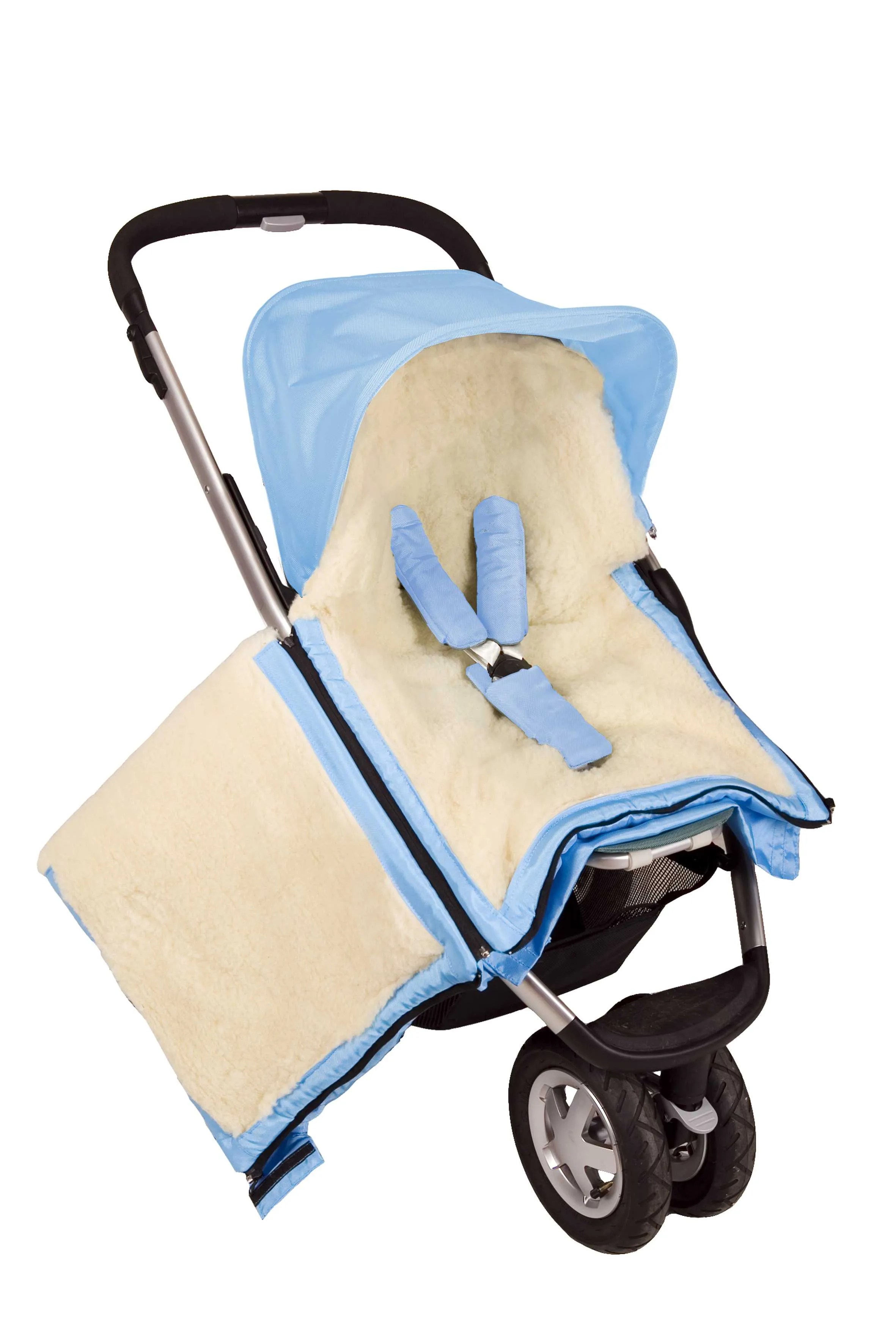 Turquoise Organic Wool Adjustable Footmuff