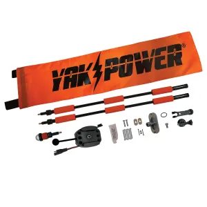 YP-LR360-PRO Lightning Rod - NEW & IMPROVED Threaded Power Connectors - Extendable Powered 360 Degree Safety Light, Flag, and Optional Accessory Mount