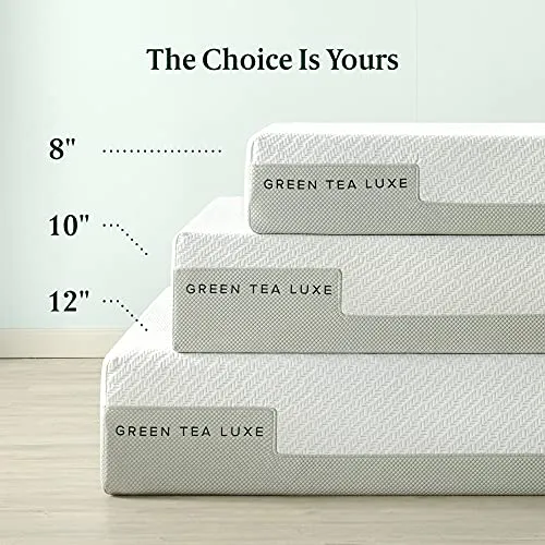 ZINUS 12 Inch Green Tea Luxe Memory Foam Mattress / Pressure Relieving / CertiPUR-US Certified / Bed-in-a-Box / All-New / Made in USA, Twin